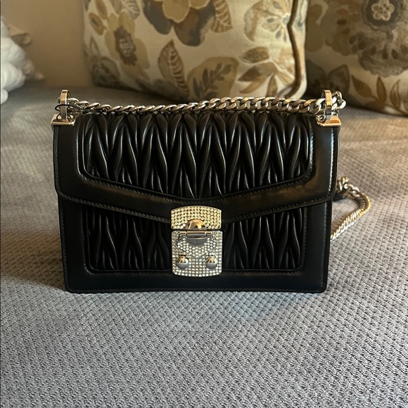 Miu Miu Black Quilted Crossbody Bag - Picture 1 of 8